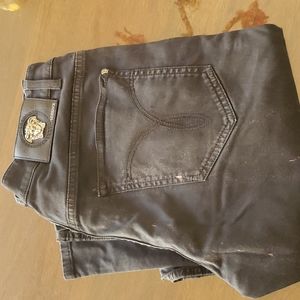 80% off Versace Collection mens jeans black with grey buttons
